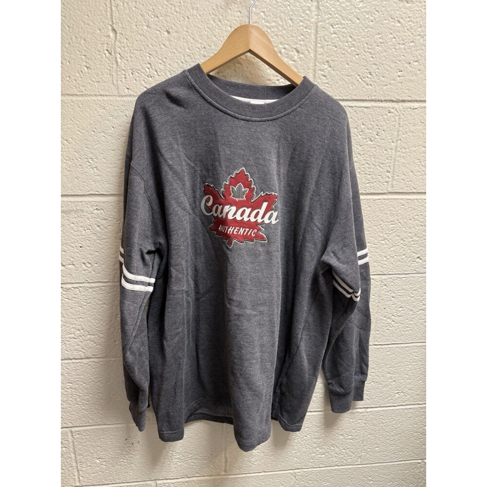 Canada Weather Gear Long Sleeve Varsity Shirt Men's X-Large Grey